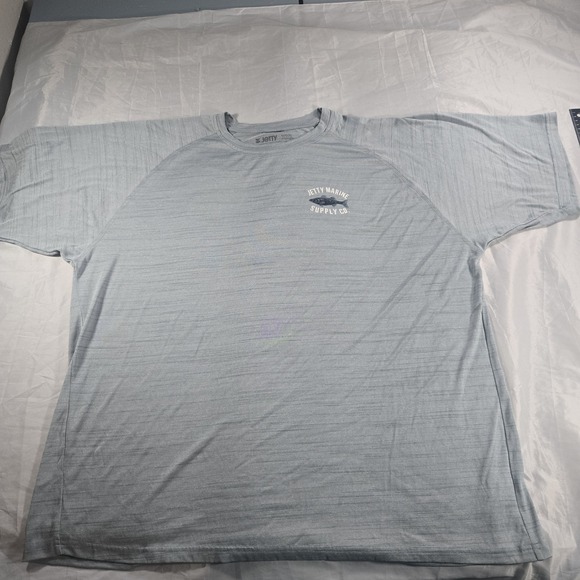 Jetty Other - Jetty Marine Supply Co Performance Fishing T Shirt XXL Blue Polyester Graphic